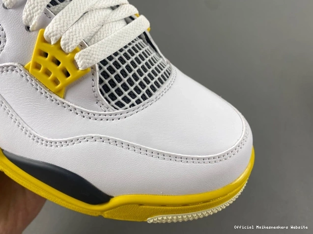 Official Maikesneakers 4 Jordan Vivid Sulfur Air AQ9129-101 WNNS 0817